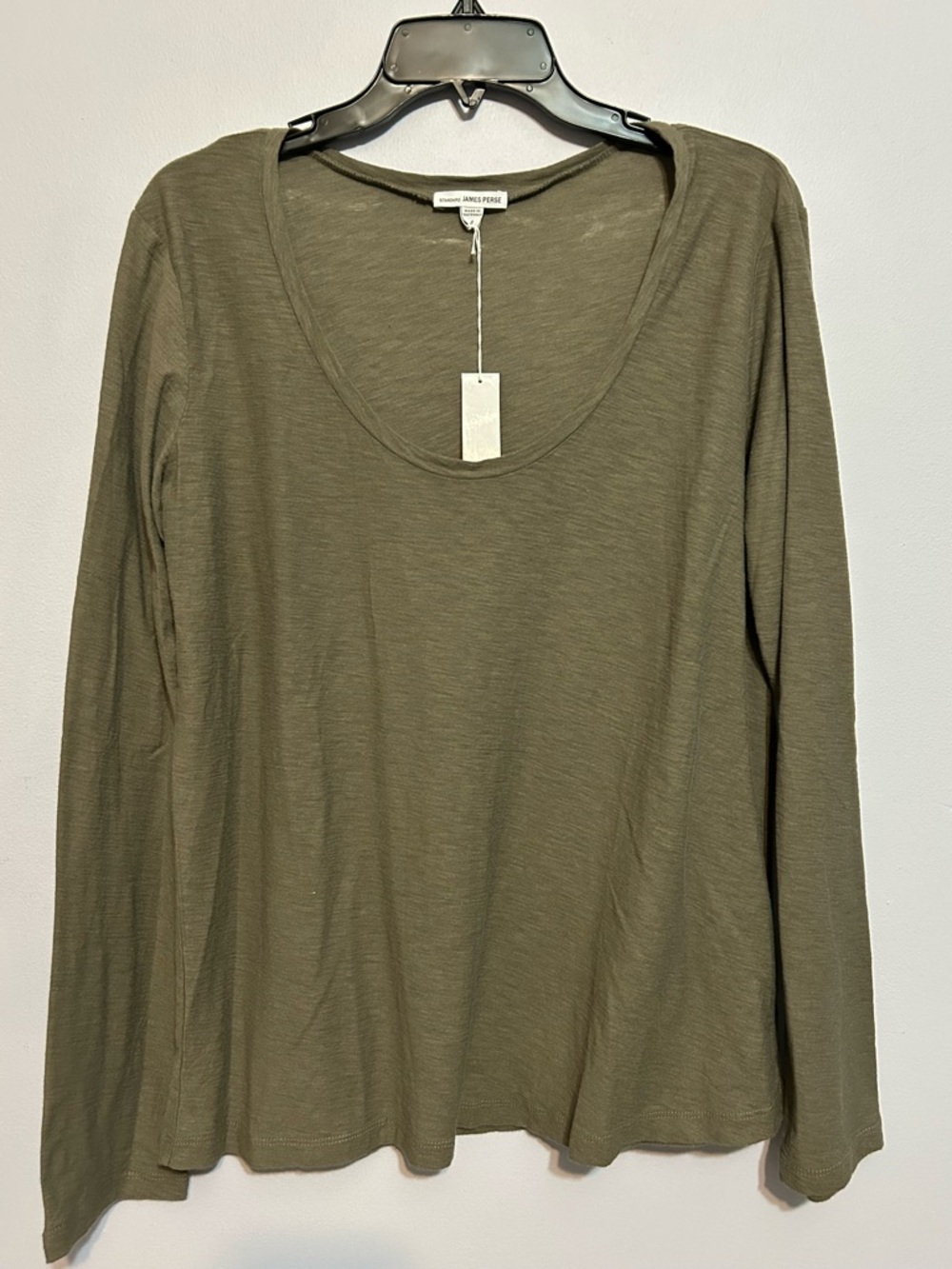 James Perse Scoop Neck Long Sleeve Tee